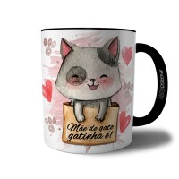 Caneca Mãe de Gato Gatinha É - Presente Fofo Mãe de Gato