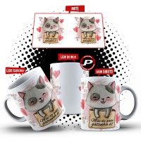 Caneca Mãe de Gato Gatinha É - Presente Fofo Mãe de Gato