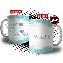 Caneca Vento, Mar, Alma e Coração - Coleção Mar