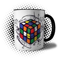 Caneca Cubo Mágico Método Fridrich Nerd Geek