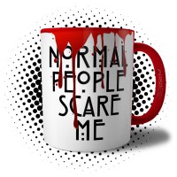 Caneca Normal People Scare Me Horror Story Série