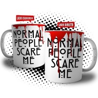 Caneca Normal People Scare Me Horror Story Série