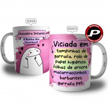 Caneca Educadora Infantil Divertida Meme Flork Bentô