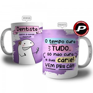 Caneca Dentista Mulher Divertida Prpfissão Odontologia Flork