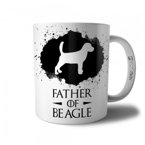 Caneca Father Of Beagle Presente Pai de Cachorro Pet