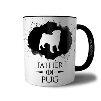 Caneca Father Of Pug Presente Pai de Pug Cachorro Pet