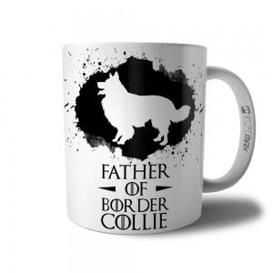 Caneca Father Of Border Collie Presente Pai de Cachorro Pet