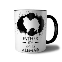 Caneca Father Of Spitz Alemão Presente Pai de Cachorro Pet