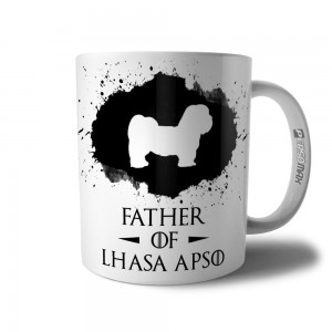 Caneca Father Of Lhasa Apso Presente Pai de Cachorro Pet