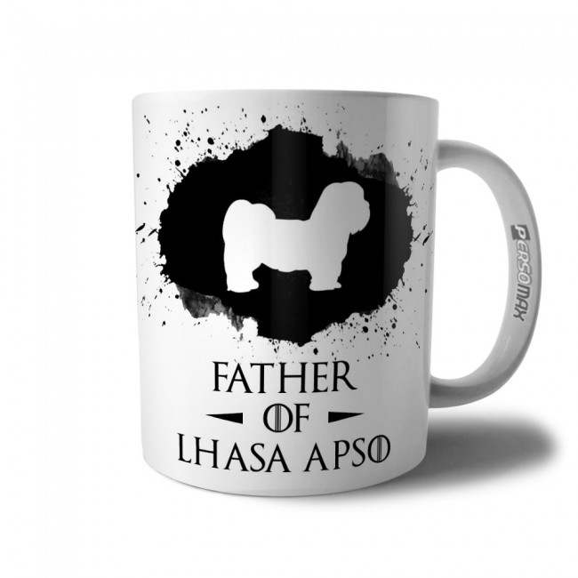 Caneca Father Of Lhasa Apso Presente Pai de Cachorro Pet