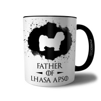 Caneca Father Of Lhasa Apso Presente Pai de Cachorro Pet