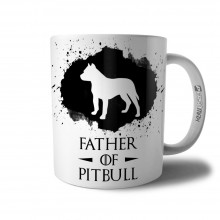Caneca Father Of Pitbull Presente Pai de Cachorro Pet