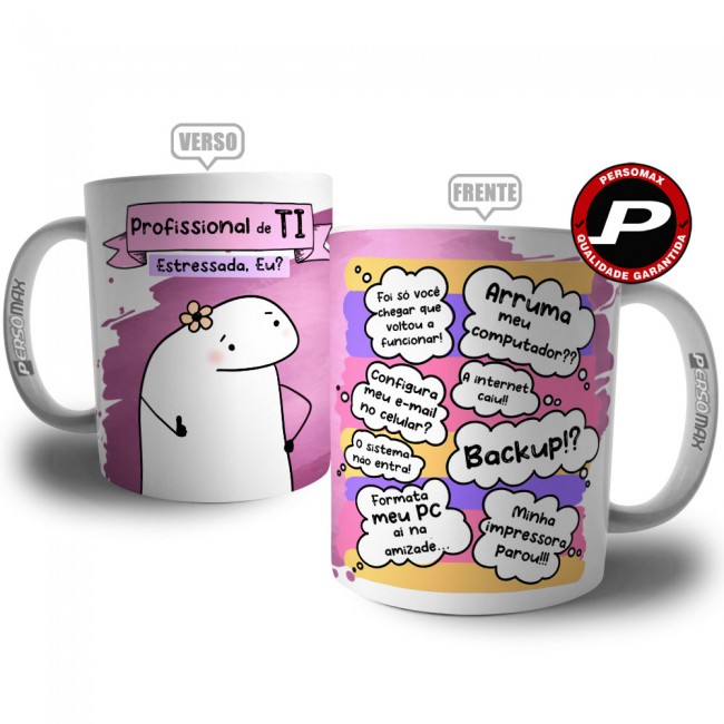 Caneca Flork Profissional de TI Mulher - Profissões Divertidas