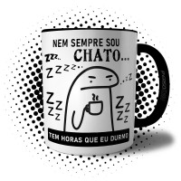 Caneca Meme Flork Nem Sempre Sou Chato, Tem Horas que Eu Durmo