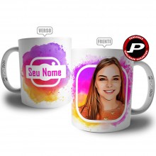 Caneca Caricatura Estilo Filtro do Instagram Personalizada