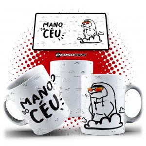 Caneca Flork Mano do Céu Boneco de Palito Meme Giria de SP