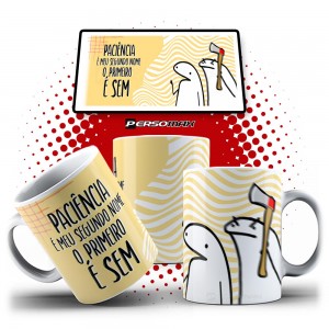 Caneca Flork Meme Instalando Minha Paciência - Xicara Boneco