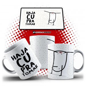 Caneca Flork Haja Cu Pra Tomar Presente Meme Humor Divertida