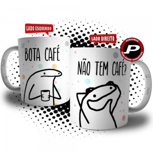 Caneca Flork Bota Café, Não Tem Café? Presente Meme Divertido