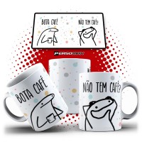 Caneca Flork Bota Café, Não Tem Café? Presente Meme Divertido