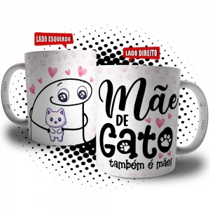 Caneca Flork Mãe de Gato Também é Mãe