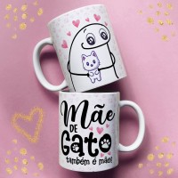 Caneca Flork Mãe de Gato Também é Mãe