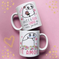 Caneca Flork Mãe você é a Flor Mais Linda do Jardim