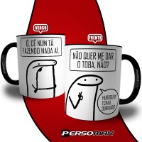 Caneca Meme Flork Não Quer Me Dar o Toba Não?