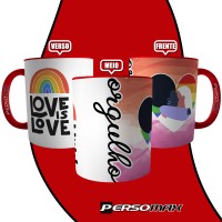 Caneca Casal Lesbicas Orgulho Lgbtqi+ Love Is Love Arco Iris