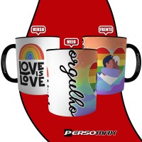 Caneca Casamento Gay Orgulho Lgbt Love Is Love Arco Iris