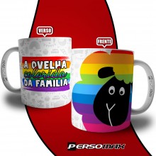 Caneca Ovelha Colorida da Familia Presente Lgbt Bandeira Pride