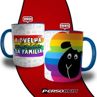 Caneca Ovelha Colorida da Familia Presente Lgbt Bandeira Pride