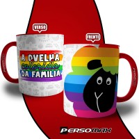 Caneca Ovelha Colorida da Familia Presente Lgbt Bandeira Pride