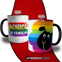 Caneca Ovelha Colorida da Familia Presente Lgbt Bandeira Pride