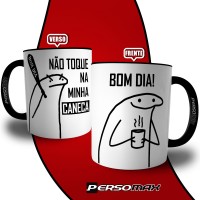 Caneca Meme Flork Bom Dia Não Toque Na Minha Caneca