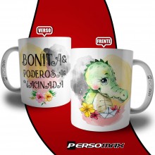 Caneca Meme Jacaroa Imunizada Bonita Poderosa e Vacinada