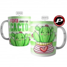 Caneca Fofa Como Um Cacto - Xícara Meme Cacto