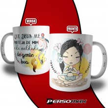 Caneca Que Deus Me Proteja de Mim e da Maldade De Gente Boa