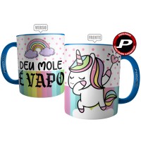 Caneca Deu Mole é Vapo - Xícara Unicórnio na Balada