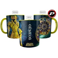 Caneca Cavaleiro de Ouro Saga e Gêmeos - Cavaleiros do Zodíaco