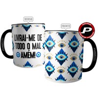 Caneca Inveja Mau Olhado Olho Gordo - Livra-me de Todo Mal