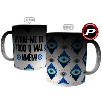 Caneca Inveja Mau Olhado Olho Gordo - Livra-me de Todo Mal