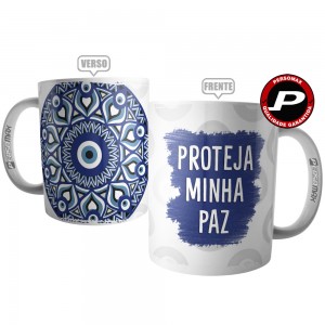 Caneca Olho Grego - Proteja Minha Paz