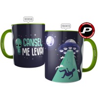 Caneca Meme Cansei, Me Leva - ET Ufo Extraterrestre Disco Voador