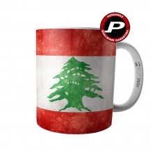 Caneca Bandeira do Líbano - Xícara Flag Libanesa País Libanês