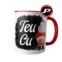 Caneca Teu Cu Meme Papai Noel - Xícara Presente Feliz Natal