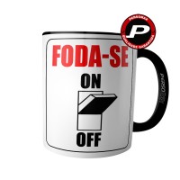 Caneca Ligando o Foda-se Meme Divertida Engraçada Zoeira