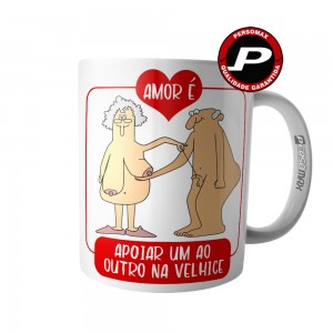 Caneca Presente Marido Esposa Casal Idoso Namorados na Velhice