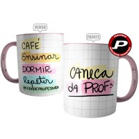 Caneca Vida de Professora - Café Ensinar Dormir Repetir