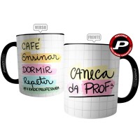 Caneca Vida de Professora - Café Ensinar Dormir Repetir